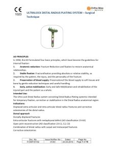 Locking Compression Plating System for Distal Radius Surgical Techniques