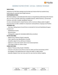 Mandible Plating System user manual Surgical Techniques