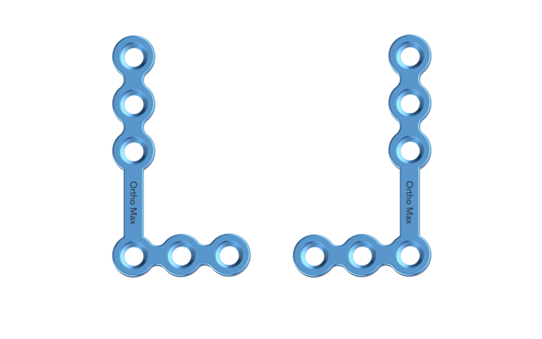 Titanium L Shape plate 90ᵒ XB 3+3H 2mm