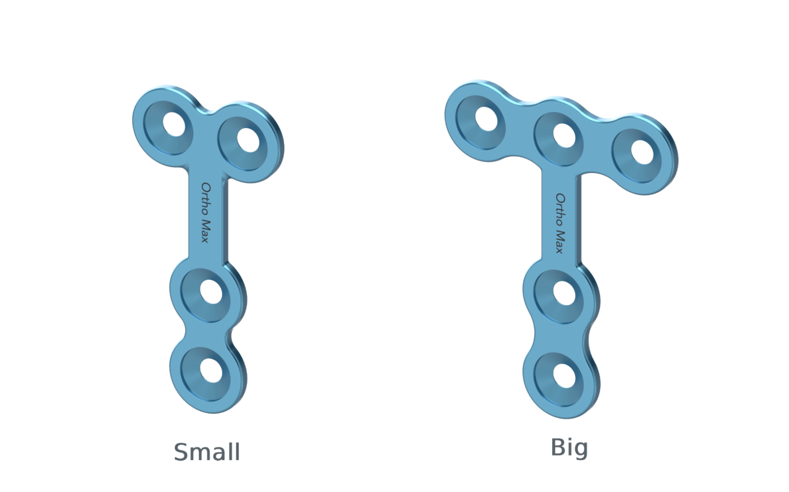Titanium Micro T shape Plates with name