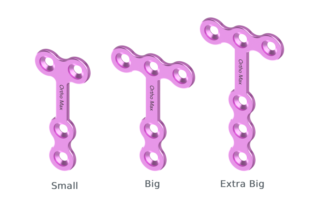 Titanium T shape Plates small - Big- Extra Big