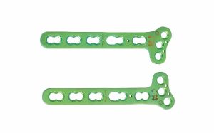 Oblique 'T' Locking Plates For Distal Radius - 3.5mm + 4mm Holes Combination