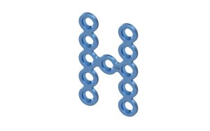 Titanium H Shape Plates 2mm CMF Mini Plating System Orthomax India Surgical Implant
