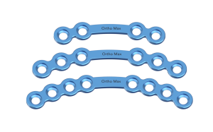 Titanium Orbita Plates with Bar 2mm CMF Mini Plating System Orthomax Surgical Implant