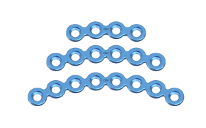 Titanium Orbita Plates Without Bar 2mm – CMF Mini Plating System, 1mm Profile Thickness, Available in 4, 6 & 8 Holes, Titanium Grade II & SS 316L, OrthoMax India