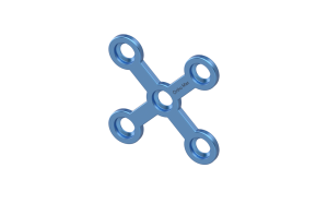 Titanium X Shape Plates 2mm Surgical Titanium Bone Fixation CMF Orthomax Implant